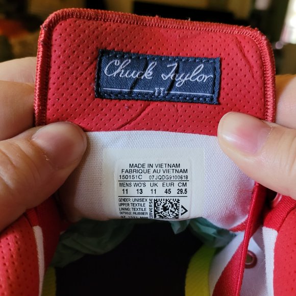 Converse Chuck Taylor II Salsa Red Lunarlon 150151C - Picture 4 of 9